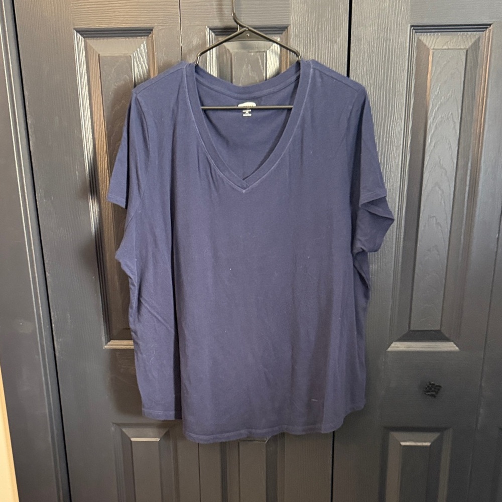 Old Navy Deep Blue V-Neck Tee